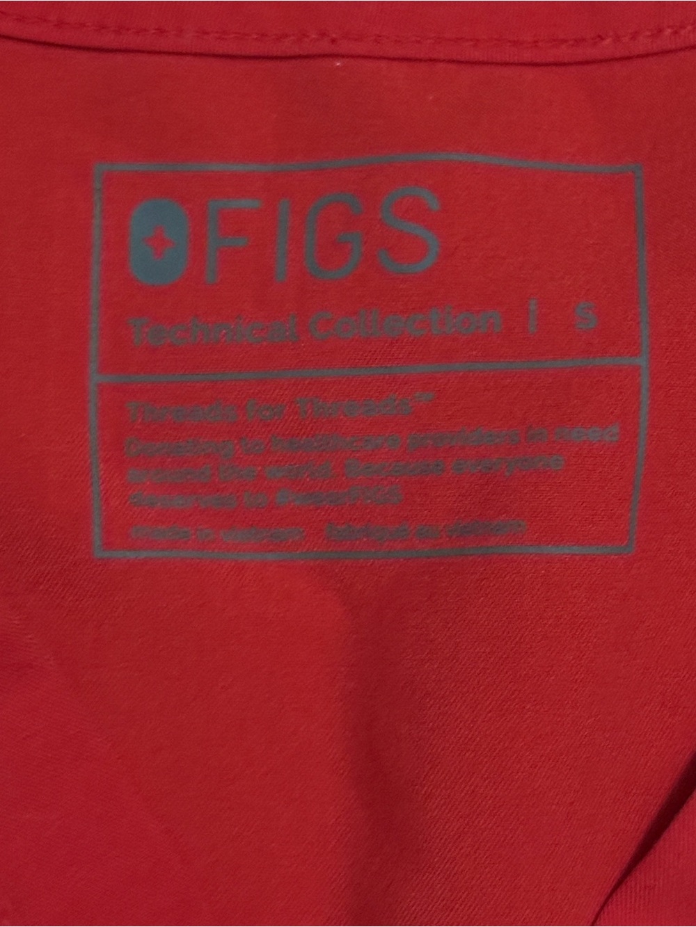 Figs Catarina Scrub Top Pop red size small s - Picture 3 of 6